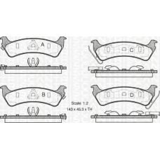 8110 80530 TRIDON Brake pads - rear