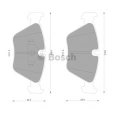 0 986 AB4 429 BOSCH Комплект тормозных колодок, дисковый тормоз