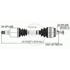 VW-8-20-125A InterParts Приводной вал