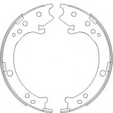 4690.00 REMSA Комплект тормозных колодок, стояночная тормозная с