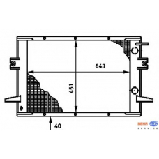 8MK 376 720-631 HELLA Радиатор, охлаждение двигателя