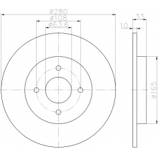 MDC1600 MINTEX Тормозной диск