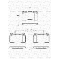 363702161435 MAGNETI MARELLI Комплект тормозных колодок, дисковый тормоз