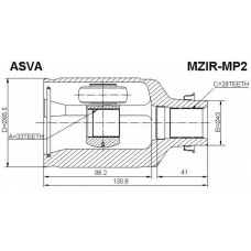 MZIR-MP2 ASVA Шарнирный комплект, приводной вал