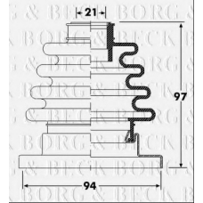 BCB6295 BORG & BECK Пыльник, приводной вал