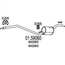 01.59060 MTS Средний глушитель выхлопных газов