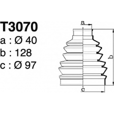 T3070 DEPA Комплект пылника, приводной вал
