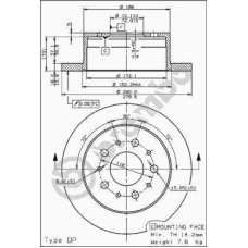 08.8094.30 BREMBO Тормозной диск