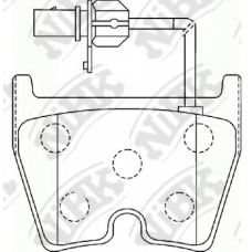 PN0432W NiBK Комплект тормозных колодок, дисковый тормоз