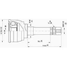 CVJ5568.10 OPEN PARTS Шарнирный комплект, приводной вал