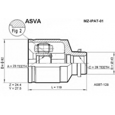 MZ-IPAT-01 ASVA Шарнирный комплект, приводной вал