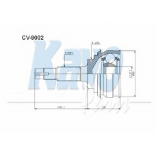 CV-9002 KAVO PARTS Шарнирный комплект, приводной вал