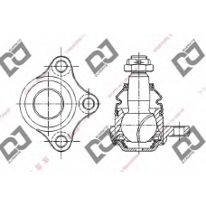 DB1037 DJ PARTS Несущий / направляющий шарнир