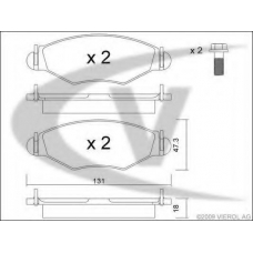 V42-4110 VEMO/VAICO Комплект тормозных колодок, дисковый тормоз