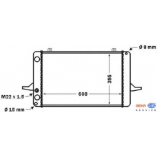 8MK 376 768-051 HELLA Радиатор, охлаждение двигателя