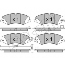 22-0836-6 METELLI Комплект тормозных колодок, дисковый тормоз