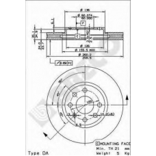 BS 8422 BRECO Тормозной диск