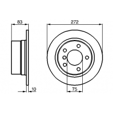 0 986 478 439 BOSCH Тормозной диск