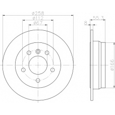 8DD 355 106-951 HELLA PAGID Тормозной диск