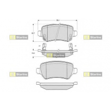 BD S320P STARLINE Комплект тормозных колодок, дисковый тормоз