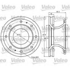 187007 VALEO Тормозной диск