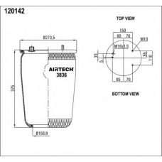 3836 P Airtech Кожух пневматической рессоры