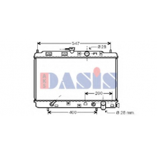 100018N AKS DASIS Радиатор, охлаждение двигателя