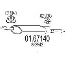 01.67140 MTS Глушитель выхлопных газов конечный