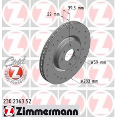 230.2363.52 ZIMMERMANN Тормозной диск