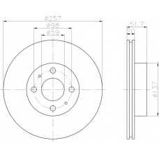 MDC406 MINTEX Тормозной диск