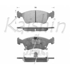 D2170 KAISHIN Комплект тормозных колодок, дисковый тормоз