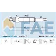 74150 FAE Свеча накаливания