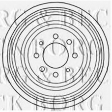 BBR7196 BORG & BECK Тормозной барабан