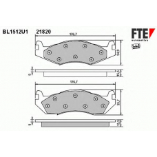 BL1512U1 FTE Комплект тормозных колодок, дисковый тормоз