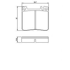 0 986 424 190 BOSCH Комплект тормозных колодок, дисковый тормоз