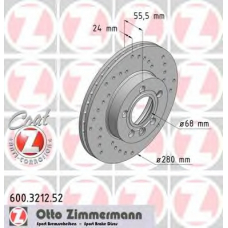 600.3212.52 ZIMMERMANN Тормозной диск