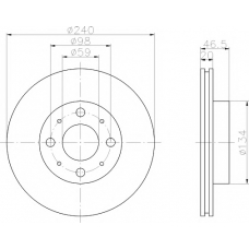 8DD 355 105-881 HELLA PAGID Тормозной диск