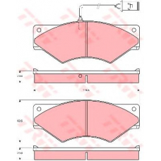 GDB5062 TRW Комплект тормозных колодок, дисковый тормоз