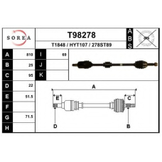 T98278 EAI Приводной вал