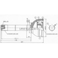 MS22640 URW Шарнир, приводной вал