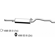 105071 ERNST Средний глушитель выхлопных газов