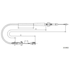 10.0862 CABOR Тросик газа