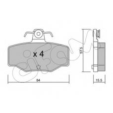 822-199-0 CIFAM Комплект тормозных колодок, дисковый тормоз