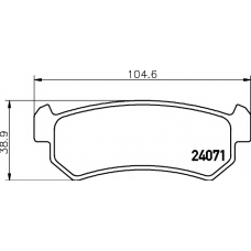 8DB 355 011-451 HELLA PAGID Комплект тормозных колодок, дисковый тормоз