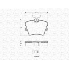 363702160418 MAGNETI MARELLI Комплект тормозных колодок, дисковый тормоз