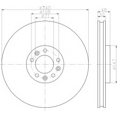 8DD 355 119-651 HELLA PAGID Тормозной диск