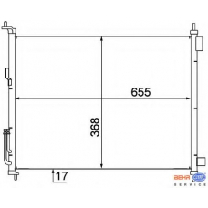 8FC 351 307-781 HELLA Конденсатор, кондиционер