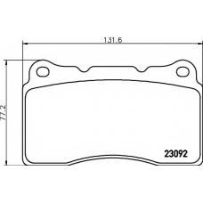 8DB 355 011-431 HELLA Комплект тормозных колодок, дисковый тормоз