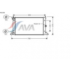 VW2188 AVA Радиатор, охлаждение двигателя