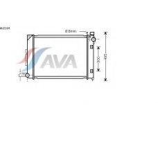 AU2164 AVA Радиатор, охлаждение двигателя